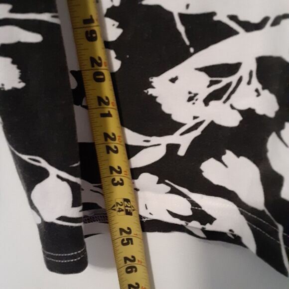 Allyson Whitmore Womens XL Top Long Sleeve Snap Up Studded Black White - Picture 6 of 6